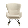Sherpa Fleece Wing Back Armchair Rocking Sofa Lounge Chair Recliner Rocker Chair