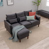 Luxury 3 Seater Corner Sofa Armchair Settee Couch with Footstool Living Room