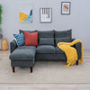 Luxury 3 Seater Corner Sofa Armchair Settee Couch with Footstool Living Room
