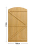 Privacy Wooden Garden Gate Arch Top Porch Pedestrian Pressure Fence Gate Panel