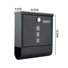 Outdoor Wall Mounted Mailbox Lockable Steel Mail Letter Post Secure Box Postbox