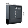 Lockable Metal Secure Mailbox Letter Post Box Wall Hanging Garden Gate Ornament