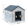 Small- Large Dog House Outdoor Indoor Puppy Shelter Dog Kennel with Air Vents UK