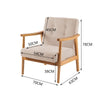Scandi Solid Wooden Frame Chair Wicker Armchair Tub Sofa Fabric Upholstered Seat