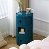 Plastic Storage Cabinet Unit Side Cupboard Drawer Organiser End Table Nightstand