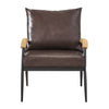 PU Single Sofa Wood Arm Metal Frame Comfort Save Space Office Home Hotel Lounge
