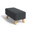 Linen Upholstered Shoes Bench Footrest Foot Stool Ottoman Seat with 4 Wood Legs