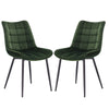 2/4x Kitchen Dining Chair Living Room Lounge Velvet Padded Chairs with Metal Leg