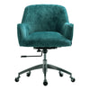 Adjustable Swivel Computer Desk Chair Armchair Office Crushed Velvet Padded Seat