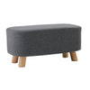 Linen Fabric Padded Stool Bench Footstool Pouffe Footrest Living Room Bedroom