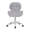 Computer Desk Chair Office Cushioned Chair Chrome Legs Swivel Fabric/PU/Velvet
