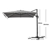 2.5 Meter Cantilever Parasol Garden Patio Banana Umbrella Canopy Outdoor Beach