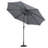 3M Outdoor Garden Round Parasol Sun Shade Patio Hanging Umbrella with Crank Tilt