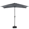 Rectangle Banana Garden Parasol 2x3M Umbrella Sun Shade Outdoor Patio Crank Tilt