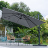 3*3m Large Roma Parasol Banana Cantilever Hanging Umbrella Outdoor Garden Patio