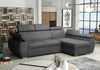 Corner Sofa Bed BOSTON MINI with Storage Velour Fabric Springs New