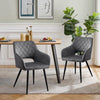 Velvet Dining Chairs Padded Set of 1/2 Metal Legs Kitchen Home Office Multicolor