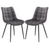 2/4x Kitchen Dining Chair Living Room Lounge Velvet Padded Chairs with Metal Leg