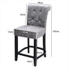 Breakfast Bar Stool Home Kitchen Pub Bar Stools wit Footrest High Backrest Chair