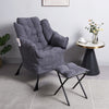 Fabric Lazy Chair with Footstool Relax Lounge Chair Accent Armchair Sofa Chair