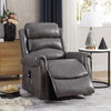 Recliner Armchair Electric Lift & Tilt Assist Chair Faux Leather Grey Mocha
