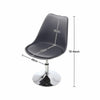 Breakfast Bar Stools Faux Leather Swivel Gas Lift Kitchen Pub Chairs Chrome Base
