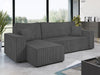 Corner Sofa Bed Corduroy Universal Corner Side KARL Storage Springs Cushions New