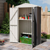 Small Garden Shed Metal Storage Box Outdoor Tool House Apex Roof Lockable 2 Door