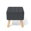 Ottomans Square Footstool Foot Stools Wood Leg for The Bedroom Living Room