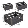Wooden Storage Crates Container Decorative Slatted Crate Wood Box Display Boxes