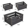 3 Sizes Crate Boxes Storage Fruit Plain Wood Box Display Decorative Craft Crates