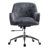 Adjustable Swivel Computer Desk Chair Armchair Office Crushed Velvet Padded Seat