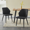 2× Kitchen Dining Chairs Faux Leather Soft Seat Angel Back Restaurant Chair Set