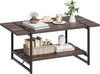 40''Coffee Table with Storage Shelf,Rustic Farmhouse Sofa Table for Small Spaces