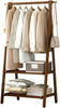 Folding Bamboo Clothes Garment Rack Coat Hanging Stand Open Display StorageShelf