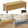 Large Chesterfield Storage Ottoman Bench Box Widnow Seat Stool Bedroom Footstool