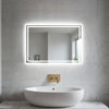LED Bathroom Mirror With Lights Demister With/no Bluetooth/Shaver Socket/Clock