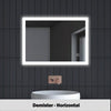 LED Bathroom Mirror illuminated Demister With/no Clock/Bluetooth/Dimmable/Socket