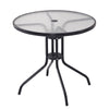 4 Seater Glass Table Garden Outdoor Indoor Bistro Cafe Unit With Parasol Hole UK