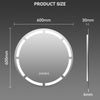 Illuminated Bathroom Mirror LED Light Demister Touch Sensor Time Display