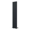 Black Designer Radiator Vertical Horizontal Oval Column Central Heating Rads