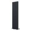 Black Designer Radiator Vertical Horizontal Oval Column Central Heating Rads