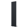 Black Designer Radiator Vertical Horizontal Oval Column Central Heating Rads