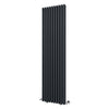 Black Designer Radiator Vertical Horizontal Oval Column Central Heating Rads