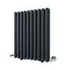 Black Designer Radiator Vertical Horizontal Oval Column Central Heating Rads