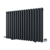Black Designer Radiator Vertical Horizontal Oval Column Central Heating Rads