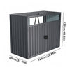 Triple Wheelie Bin Storage Metal Store Cover Garden Rubbish Dustbin Shed Storage