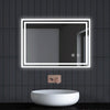 LED Bathroom Mirror Demister With Shaver Socket Bluetooth Vertical&Horizontal