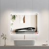 Bathroom Bluetooth Mirror LED Light Illuminated Anti fog Shaver Socket Speaker