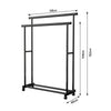 HeavyDuty Double Clothes Rail Hanging Rack Garment Stand Storage Shelf On Wheels